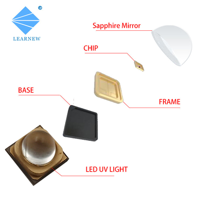 इलाज / कोटिंग 3838 3W 80-120mW ऑप्टिकल पावर UVB SMD LED चिप 340-350nm