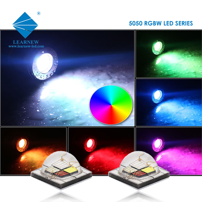 12W SMD5050 RGBW चिप्स 350mA 620-630nm 520-530nm 460-470nm 3000K स्टेज लाइट्स के लिए