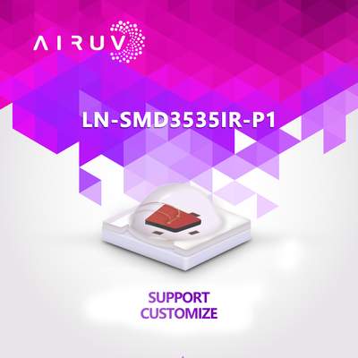 SMD 3535 IR एलईडी चिप 2w 1.7v 1.5v 1.3v 730nm-950nm वर्चुअल रियलिटी 3डी प्रिंटिंग के लिए