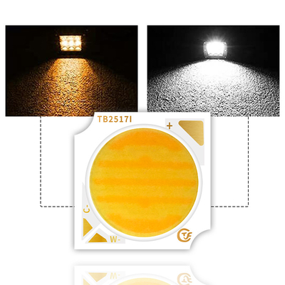 फोटोग्राफी प्रकाश के लिए द्वि-रंग COB LED1919 डुअल CCT 18W 25W उच्च CRI COB एलईडी चिप