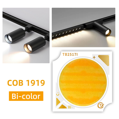 18W 24W 25W 30W द्वि रंगीन COB एलईडी 1919 सीरीज पूरे आकार 19x19 मिमी और CCT 2800K/6500K के साथ