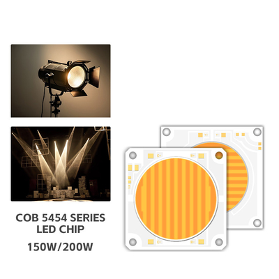 5454 डिममेबल 200w 150w कोब एलईडी चिप दोहरे रंग तापमान 2700k 6500k 51-53v 57-60v