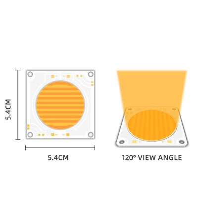 5454 डिममेबल 200w 150w कोब एलईडी चिप दोहरे रंग तापमान 2700k 6500k 51-53v 57-60v