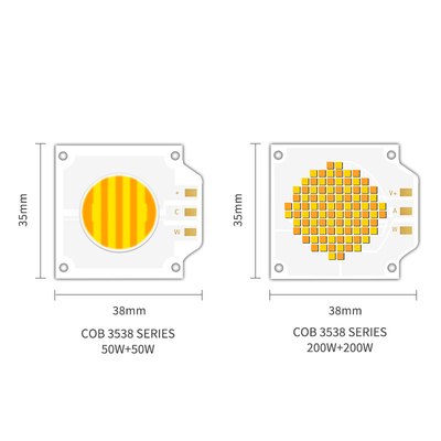 2700k 6500k समायोज्य सीसीटी एलईडी सीओबी 500W 200W उच्च शक्ति Ra95 Ra97 COB फोटोग्राफी लैंप के लिए एलईडी चिप