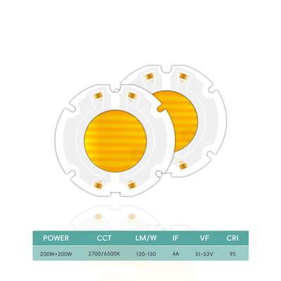 AC 51-53V 2700K-6500K पूर्ण स्पेक्ट्रम एलईडी चिप 200w AC COB एलईडी चिप