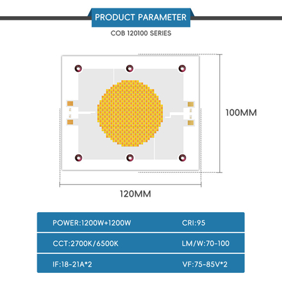 VF42-46V 75-85V*2 2700K 6500K हाई पावर एलईडी इनकैप्सुलेशन सीरीज 1200W के लिए एलईडी चिप्स