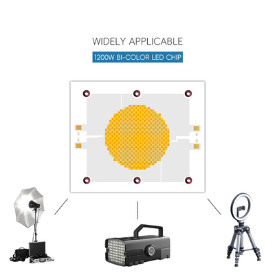 द्वि रंग एलईडी चिप उच्च शक्ति 1200W*2 70-100Lm/W डुअल सीसीटी 2700K 6500K फोटोग्राफी के लिए प्रकाश 120100