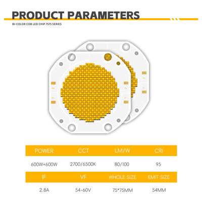 600W RGBWW Flip Chip Factory Customization High Out Put COB Led Chip