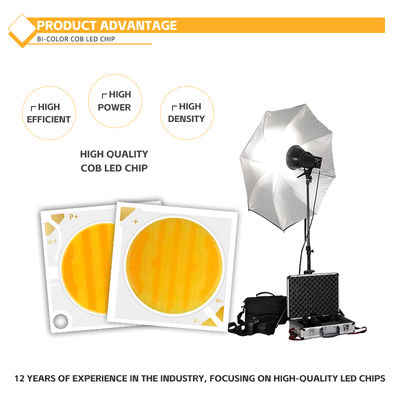 द्वि रंगीन उच्च सीआरआई सीओबी एलईडी 30W/40W/50W/80W 2in1 गर्म सफेद और ठंडा सफेद 2424 एलईडी सीओबी चिप