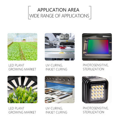 कस्टमाइज़ेबल यूवी एलईडी चिप एसएमडी 3535 3838 8025 220-420nm 5-वर्ष की वारंटी