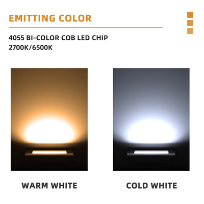 फोटोग्राफी प्रकाश के लिए द्वि रंग COB एलईडी चिप 200W 4055 2700K/6500K