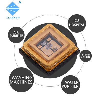 सीई प्रमाणित 270nm 265nm 275nm यूवीसी एलईडी चिप क्वार्ट्ज ग्लास लेंस के साथ