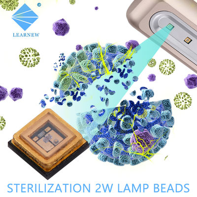 सीई प्रमाणित 270nm 265nm 275nm यूवीसी एलईडी चिप क्वार्ट्ज ग्लास लेंस के साथ