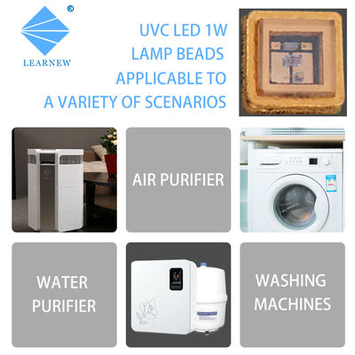 सीई प्रमाणित 270nm 265nm 275nm यूवीसी एलईडी चिप क्वार्ट्ज ग्लास लेंस के साथ