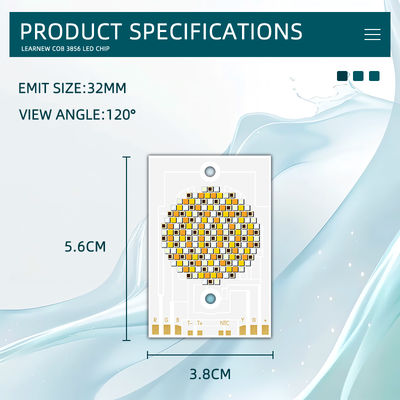 उच्च शक्ति COB LED चिप 300W 500W RGBWW 38x56mm 110LM/W 2400K-7000K वाणिज्यिक प्रकाश व्यवस्था के लिए