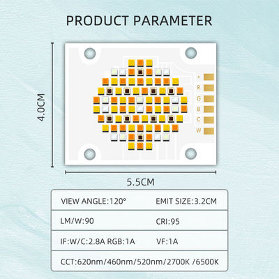 उच्च शक्ति COB LED चिप RGBWC पांच रंग 180W 300W DC 21v-48v स्टेज और फोटोग्राफी लाइट के लिए