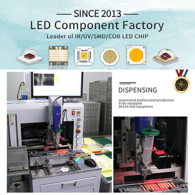 RGBWC पांच रंग COB LED चिप 180W 300W, 21-24V इनपुट वोल्टेज और फोटोग्राफी लाइटिंग के लिए 120° देखने के कोण के साथ