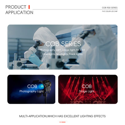 उच्च शक्ति 300W 700W RGBW गोल 36mm 5 इन 1 रंग 110LM/W स्मार्ट COB LED चिप मूवी लाइट के लिए