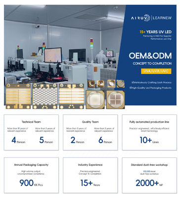 शीर्ष गुणवत्ता वाले यूवीसी एलईडी 250nm 260nm 270nm 280nm 0.5W SMD प्रकार पोर्टेबल नसबंदी बॉक्स और वाशिंग मशीन के लिए