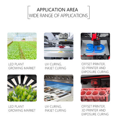 गैर दृश्य प्रकाश यूवी उपचार अनुप्रयोगों के लिए मजबूत उत्सर्जन 10W यूवीए एसएमडी 6868 365nm बैंगनी चमक यूवीए एलईडी चिप