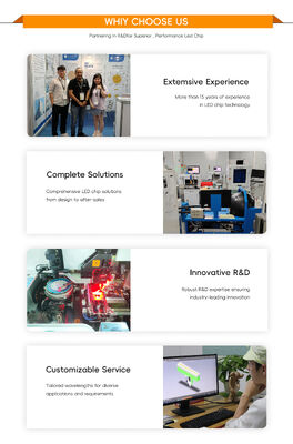 स्टेज स्टूडियो प्रकाश व्यवस्था के लिए 3 वर्ष की वारंटी के साथ 2100W 80-86V उच्च शक्ति COB एलईडी चिप