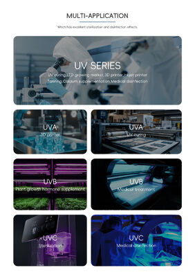 उच्च शक्ति यूवी एलईडी चिप 3535 3W 395nm 405nm यूवी लाइट उच्च तीव्रता ग्लू और नसबंदी उपकरण 120 डिग्री बीम के इलाज के लिए