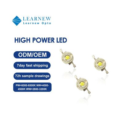 मंच की रोशनी के लिए 120° देखने के कोण और 2 साल की वारंटी के साथ अनुकूलन योग्य 1W-3W हाई पावर एलईडी चिप