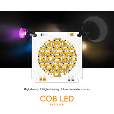 RGBCW 5555 1050W COB LED चिप 2700K 6500K 100-110Lm/W 72-75V 55*55MM